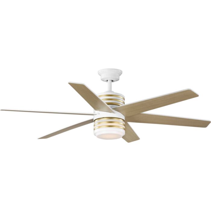 Carrollwood 1-Light 56" Hanging Ceiling Fan in White