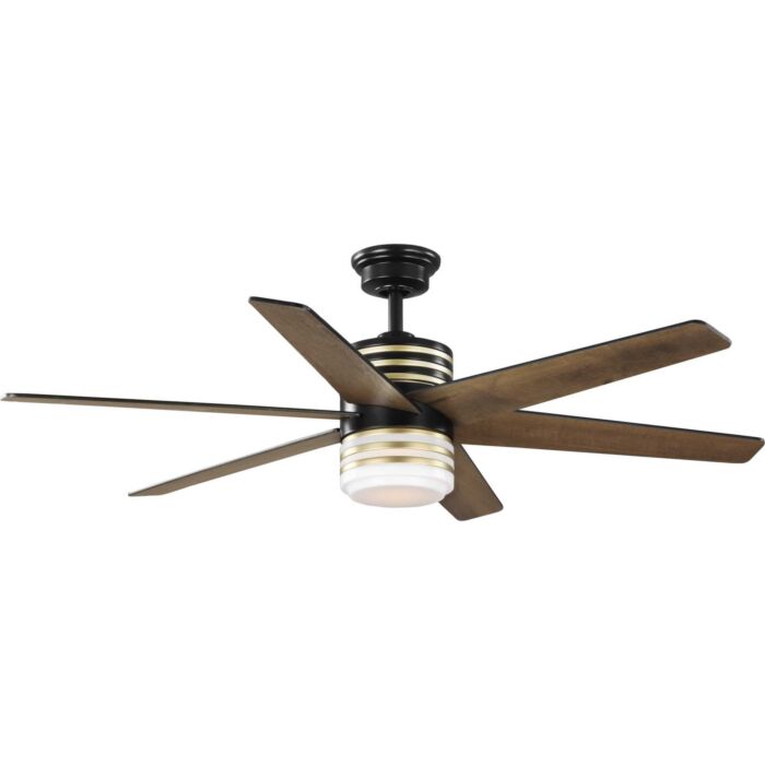 Carrollwood 1-Light 56" Hanging Ceiling Fan in Matte Black