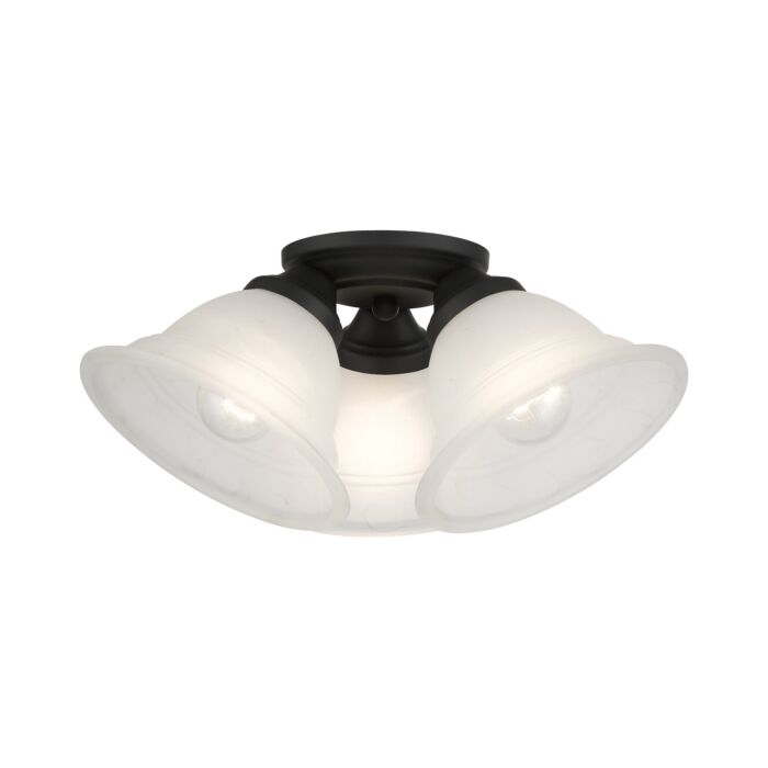 Wynnewood 3-Light Flush Mount in Black