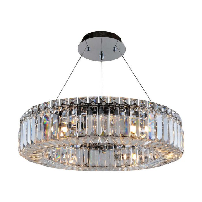 Allegri Rondelle 6 Light Pendant Light in Chrome