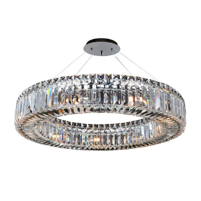 Allegri Rondelle 9 Light Pendant Light in Chrome