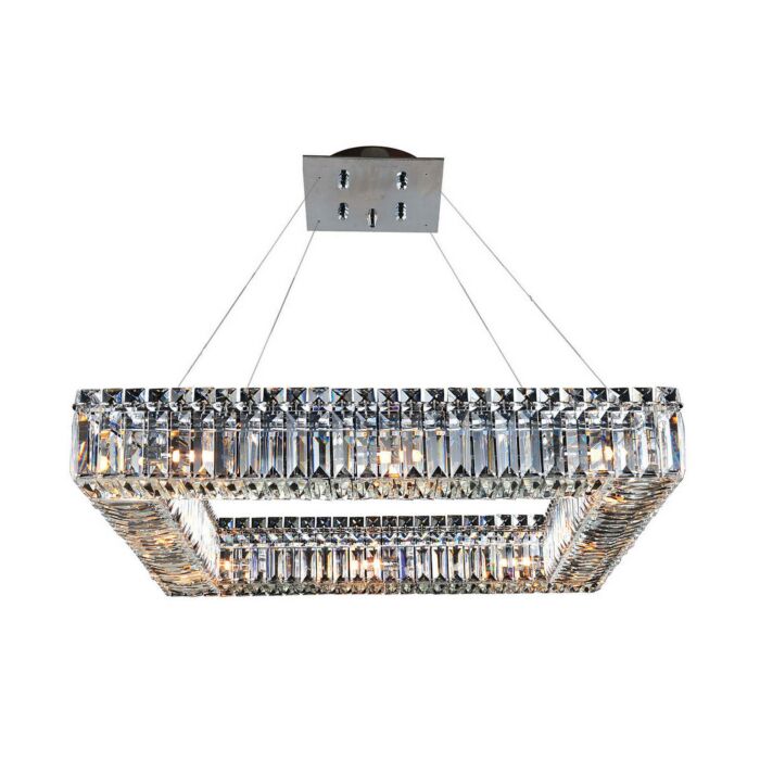 Allegri Quadro 12 Light Pendant Light in Chrome