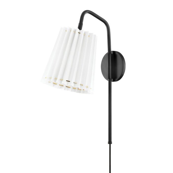Demi 1-Light Plug-in Sconce in Black