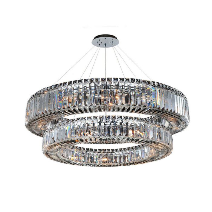 Allegri Rondelle 21 Light Pendant Light in Chrome