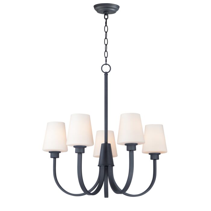 Maxim Shelter 5 Light Transitional Chandelier in Black
