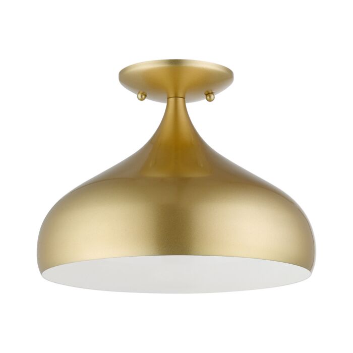 Amador 1-Light Semi-Flush Mount in Soft Gold