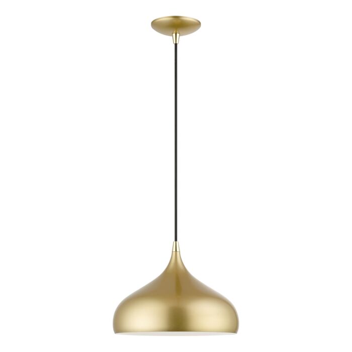 Amador 1-Light Pendant in Soft Gold w with Polished Brasss