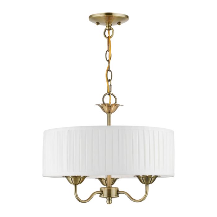 Edinburgh 3-Light Pendant in Antique Brass