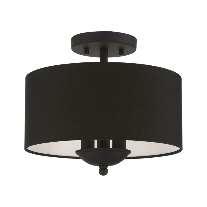 Bainbridge 3-Light Semi-Flush Mount in Black
