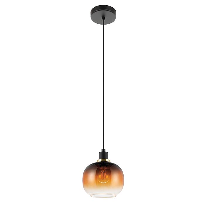 Oilella 1-Light Pendant in Structured Black