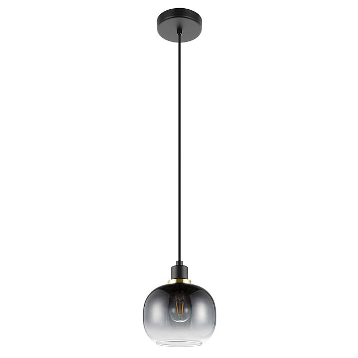 Oilella 1-Light Pendant in Structured Black