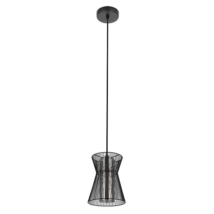 Maseta 1-Light Pendant in Structured Black