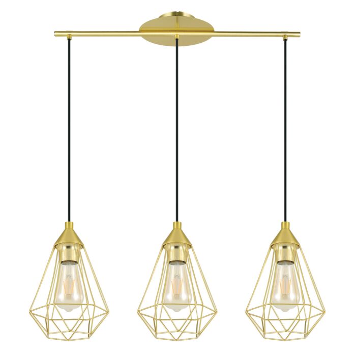 Tarbes 3-Light LED Linear Pendant in Brushed Brass