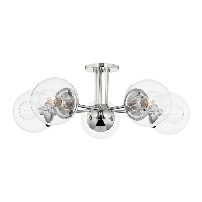Five Light Semi Flush Mount by Mitzi