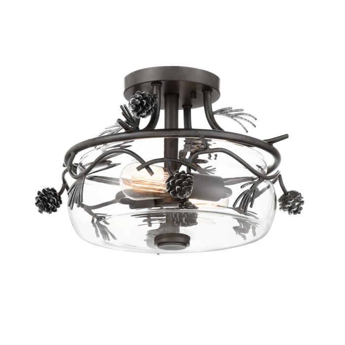 Two Light Semi Flush Mount