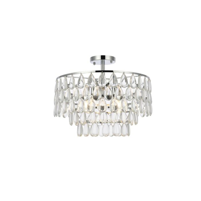 Mila 5-Light Flush Mount in Chrome