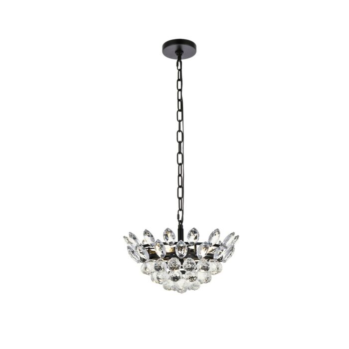 Emilia 3-Light Pendant in Black