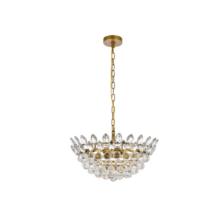 Emilia 5-Light Pendant in Brass