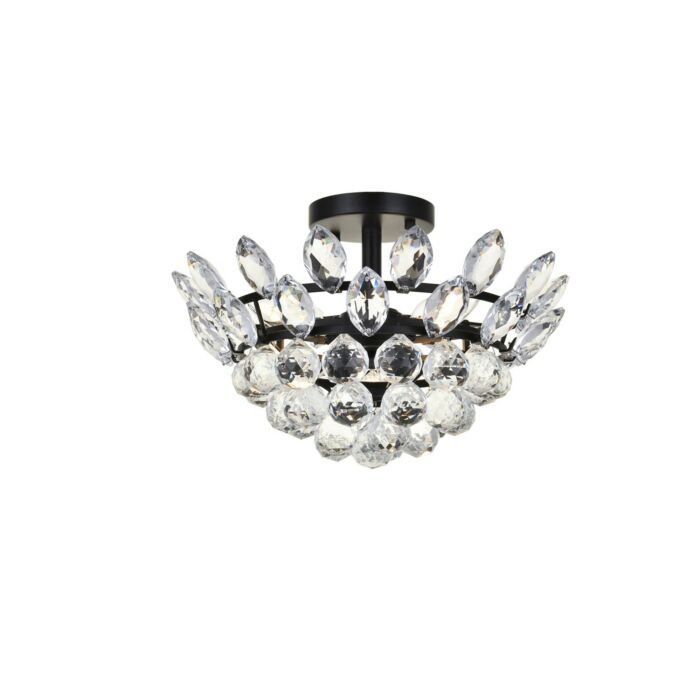 Emilia 3-Light Flush Mount in Black