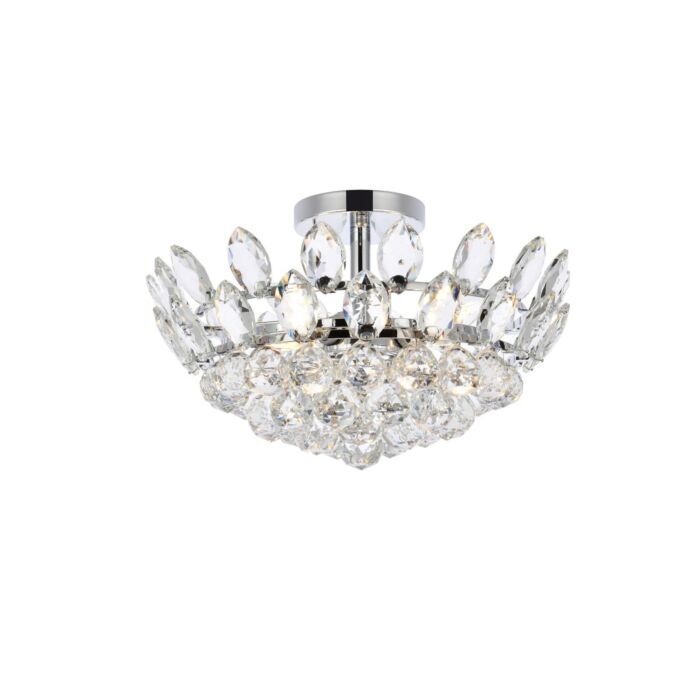 Emilia 3-Light Flush Mount in Chrome