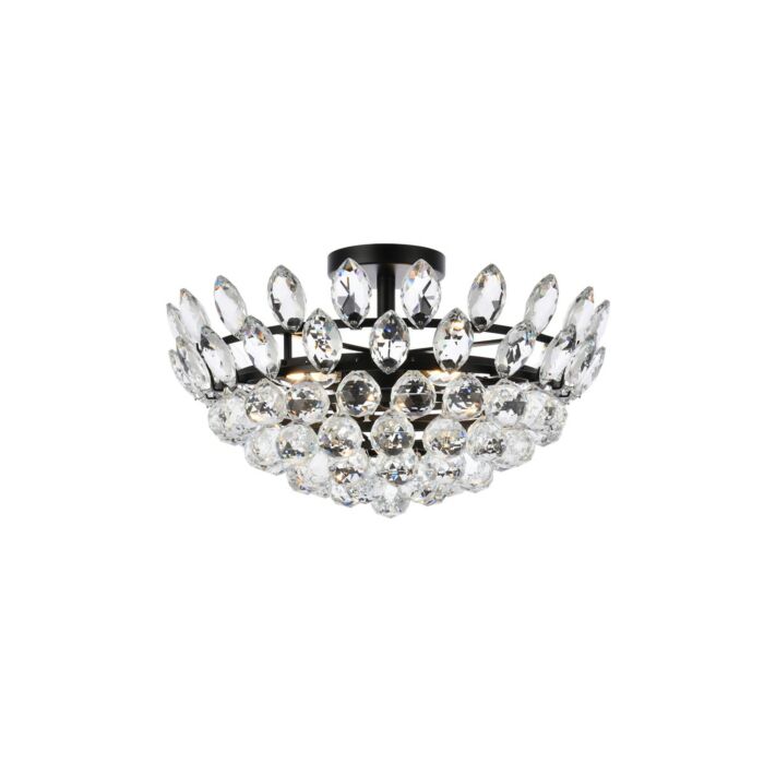 Emilia 5-Light Flush Mount in Black