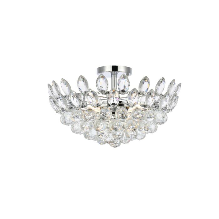 Emilia 5-Light Flush Mount in Chrome