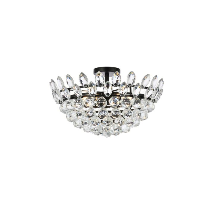 Emilia 5-Light Flush Mount in Black