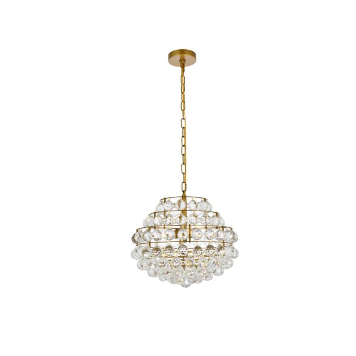 Savannah 3-Light Pendant in Brass