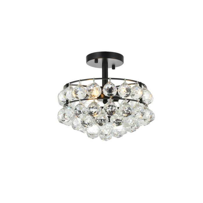 Savannah 3-Light Flush Mount in Black