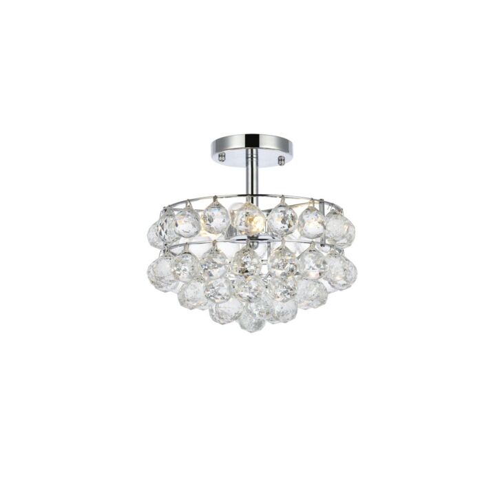Savannah 3-Light Flush Mount in Chrome