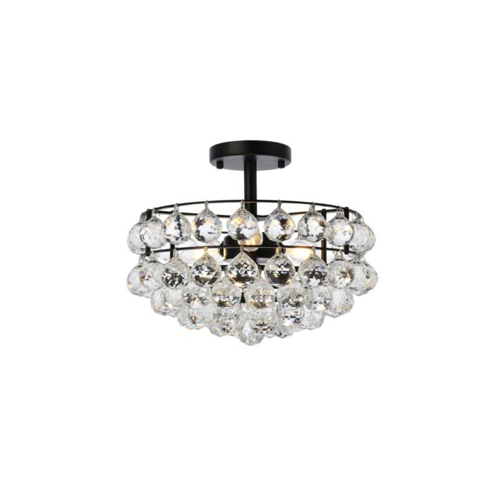 Savannah 3-Light Flush Mount in Black