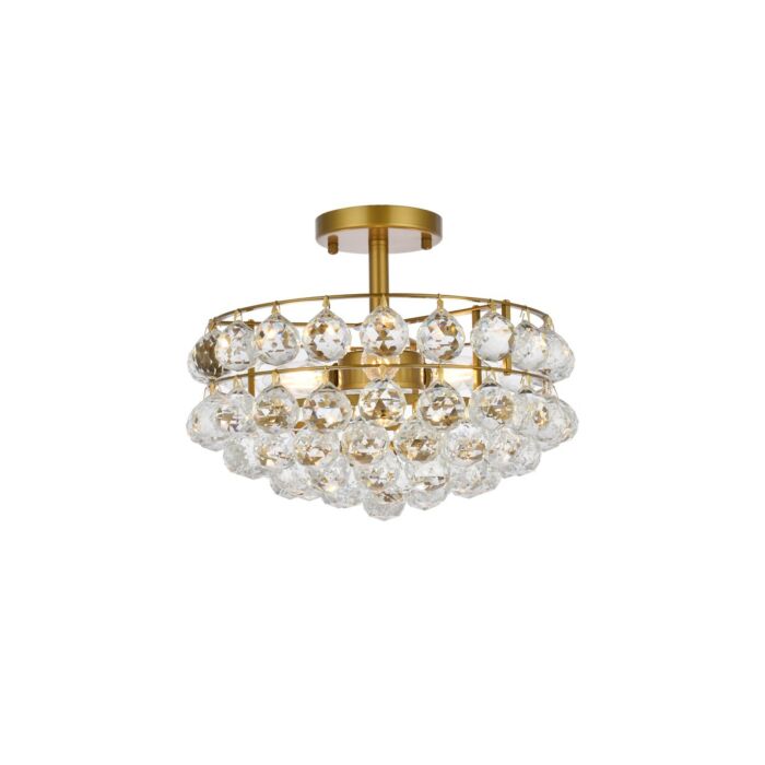 Savannah 3-Light Flush Mount in Brass
