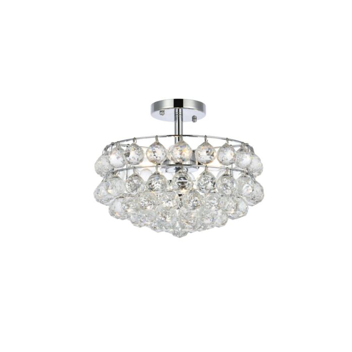 Savannah 3-Light Flush Mount in Chrome