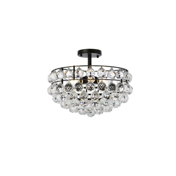 Savannah 3-Light Flush Mount in Black