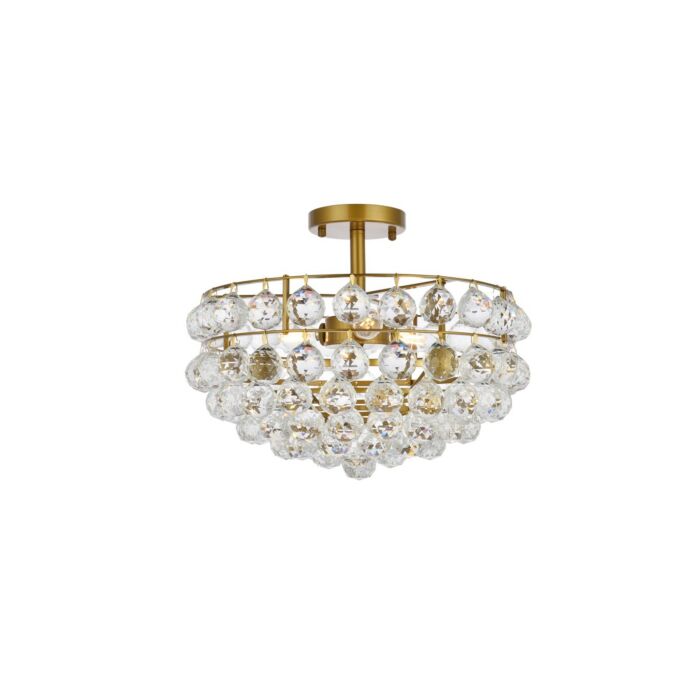 Savannah 3-Light Flush Mount in Brass