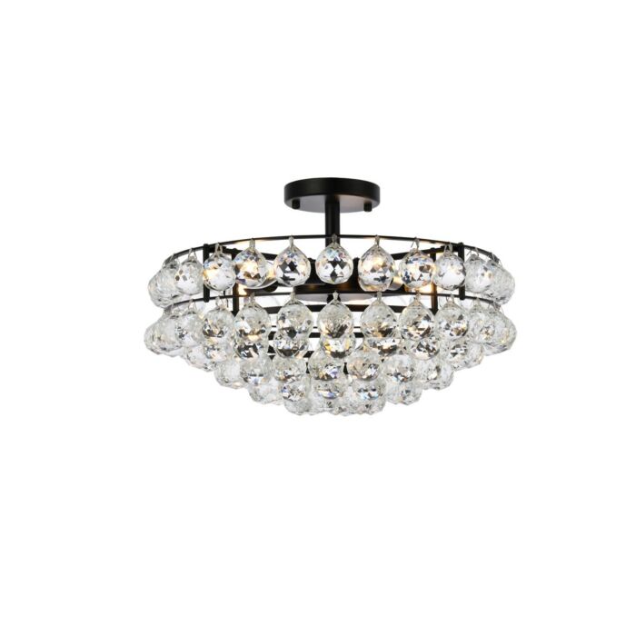 Savannah 5-Light Flush Mount in Black