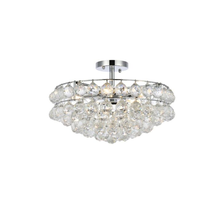 Savannah 5-Light Flush Mount in Chrome