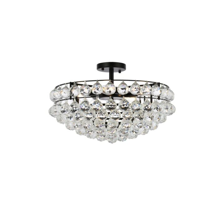 Savannah 5-Light Flush Mount in Black