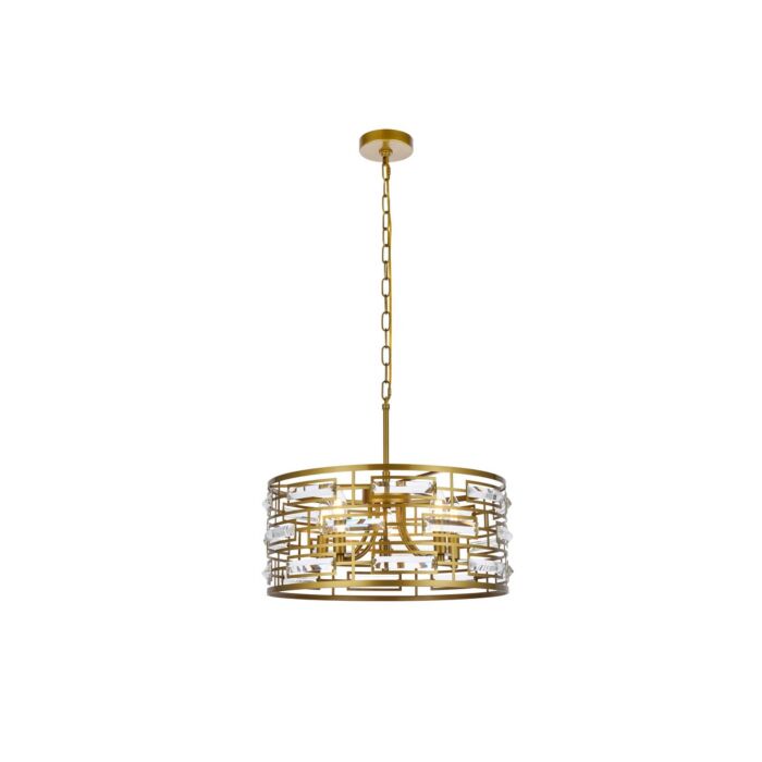 Kennedy 5-Light Pendant in Brass