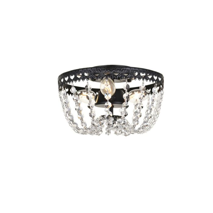 Kylie 3-Light Flush Mount in Black