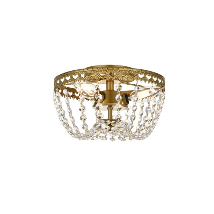 Kylie 3-Light Flush Mount in Brass