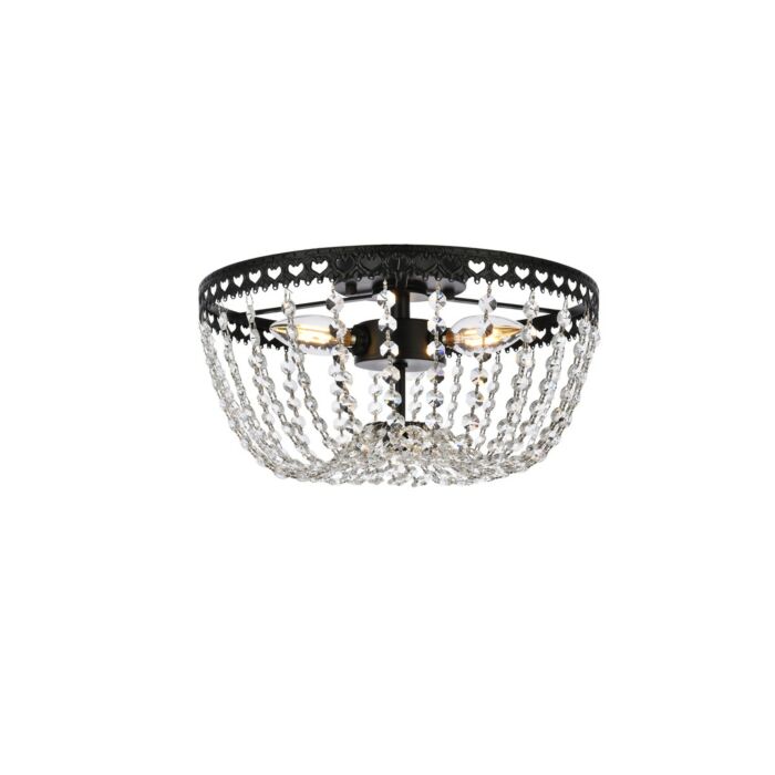Kylie 3-Light Flush Mount in Black