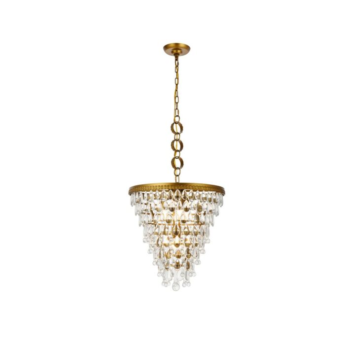 Nordic 5-Light Pendant in Brass