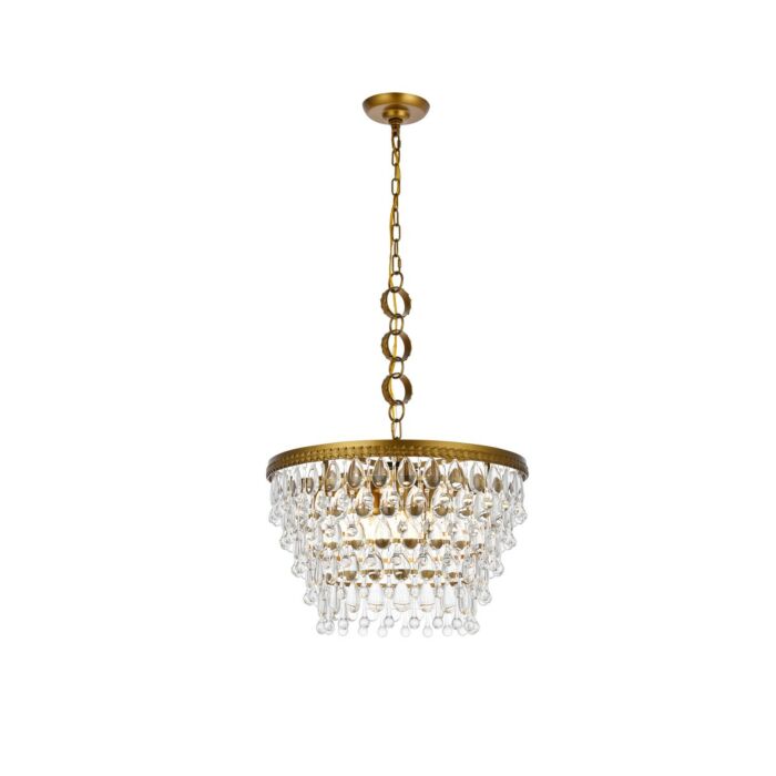 Nordic 5-Light Pendant in Brass