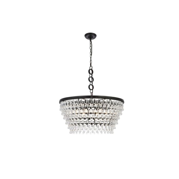 Nordic 6-Light Chandelier in Black