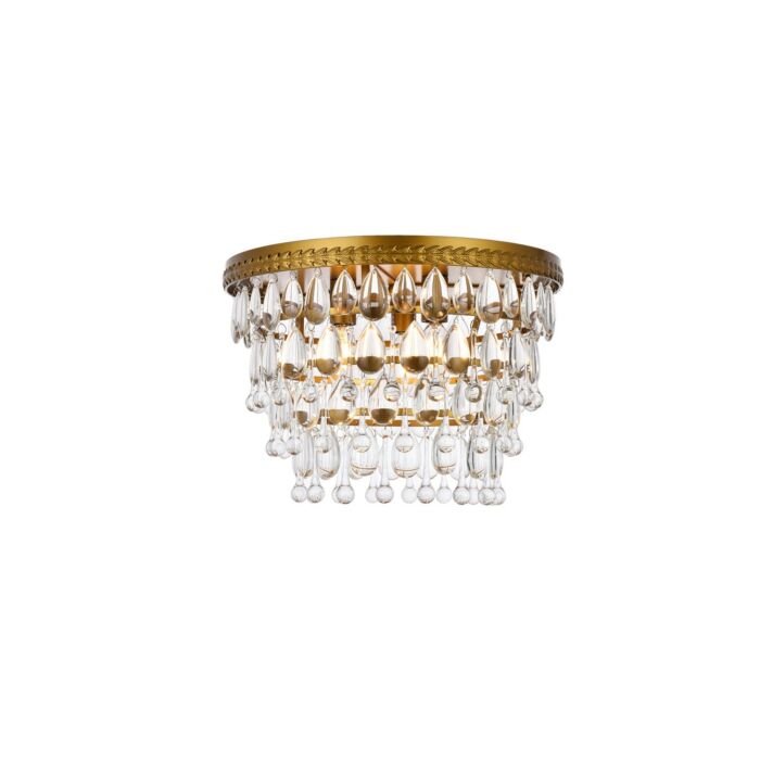 Nordic 3-Light Flush Mount in Brass