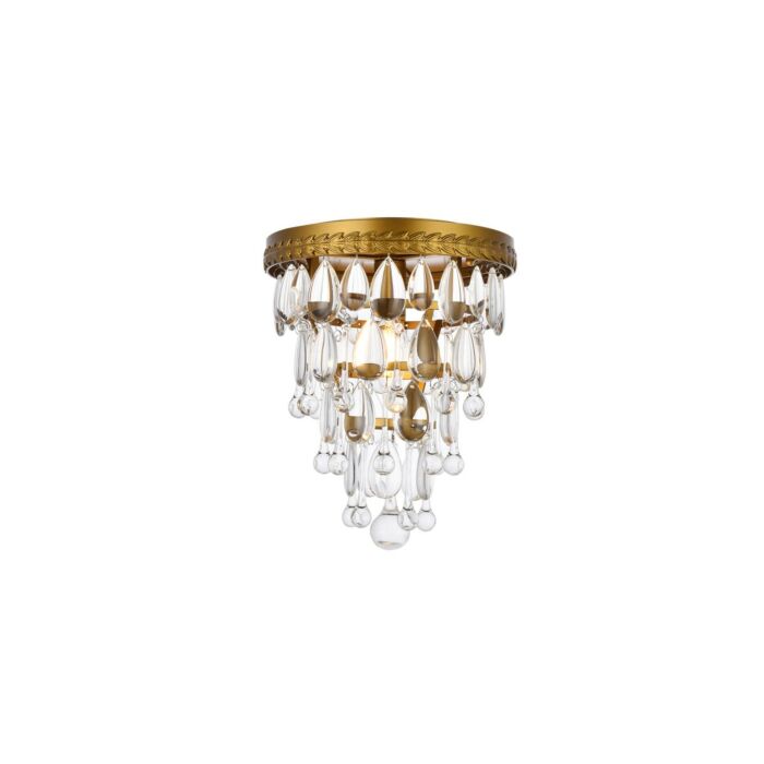 Nordic 1-Light Flush Mount in Brass