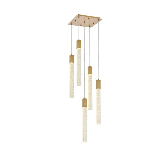 Weston 5-Light Pendant in Satin Gold