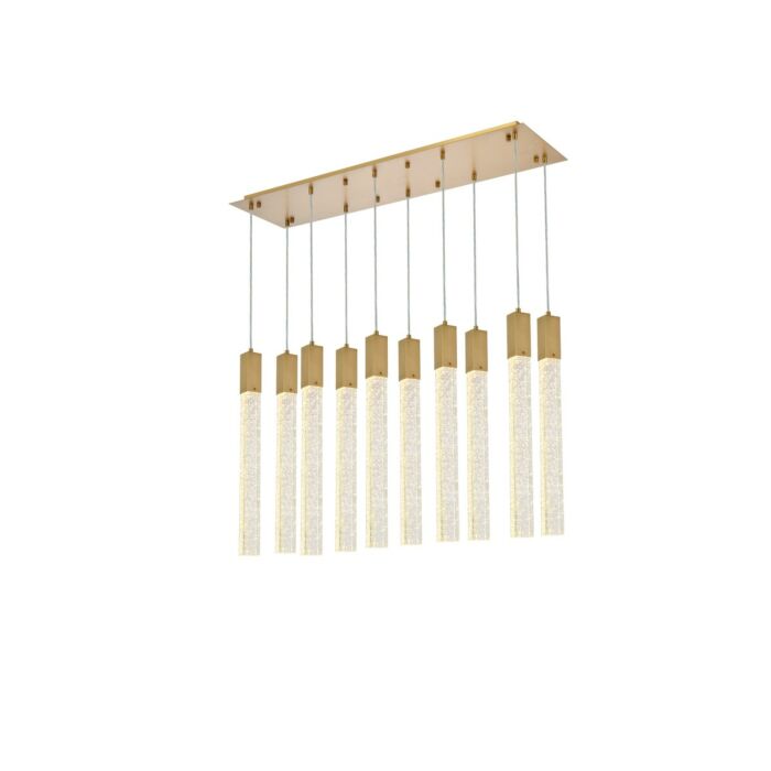 Weston 10-Light Pendant in Satin Gold