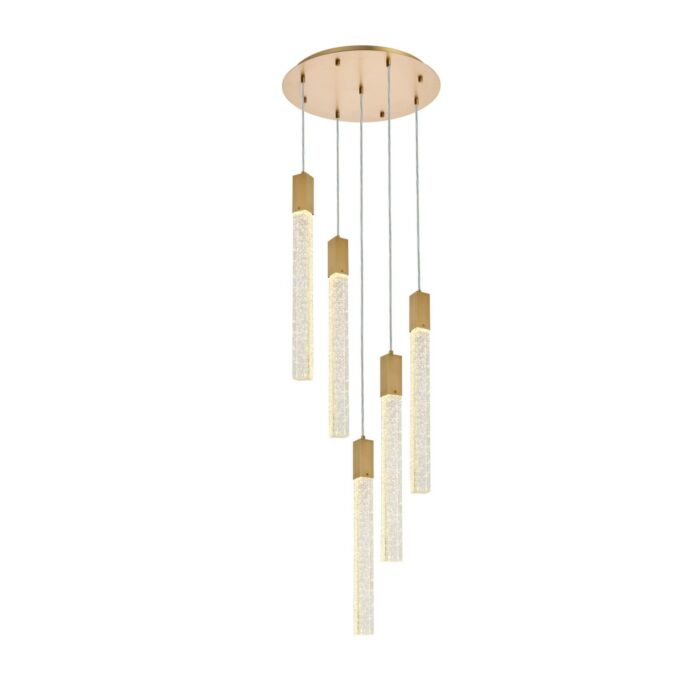 Weston 5-Light Pendant in Satin Gold